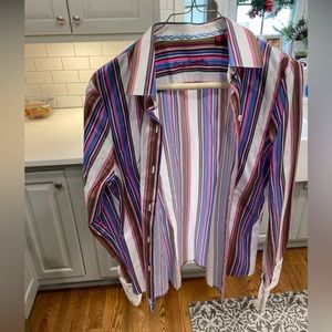 Size M Robert Graham Striped Shirt